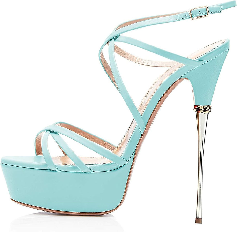 Thumbnail: FSJ Women Sexy Strappy Open Toe Platform Sandals Ankle Strap High Stiletto Heel