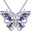 Thumbnail: Aurora Tears Butterfly Jewelry,Women 925 Sterling Silver Butterflies Birthstone