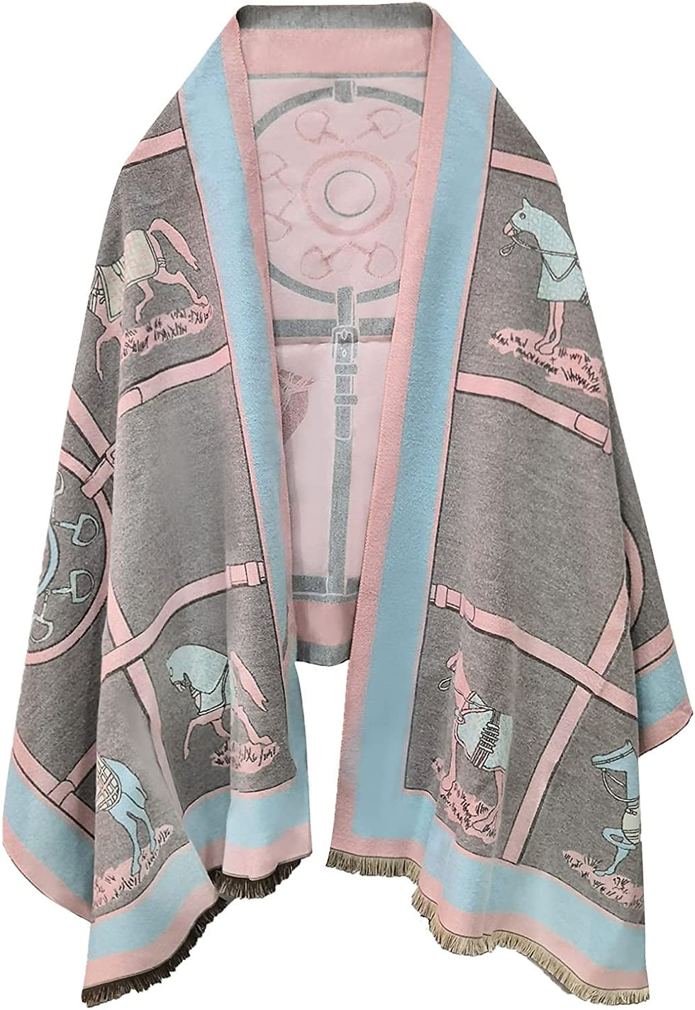 Thumbnail: EXTREE Scarfs for Women Pashmina Silky Shawl Wrap for Evening Dressing Horse Sc