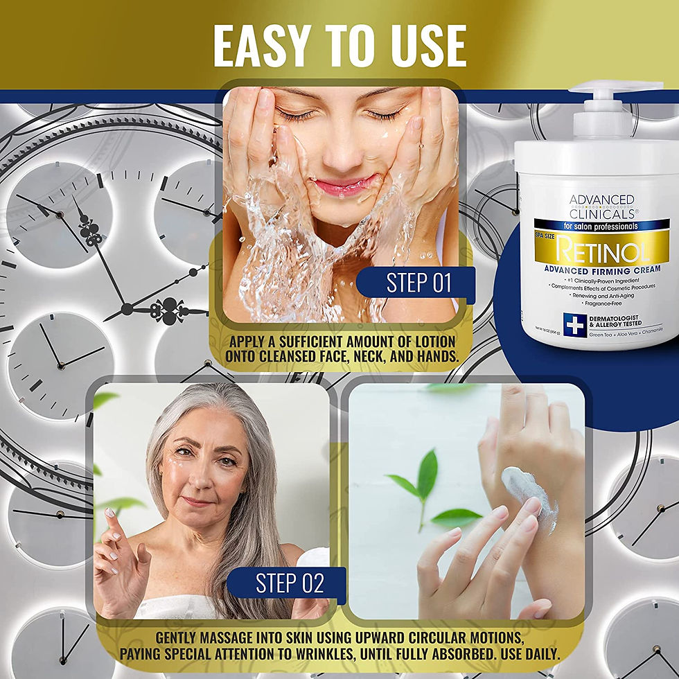 Thumbnail: Advanced Clinicals Retinol Body Lotion Moisturizer Face & Body Cream & Crepey S