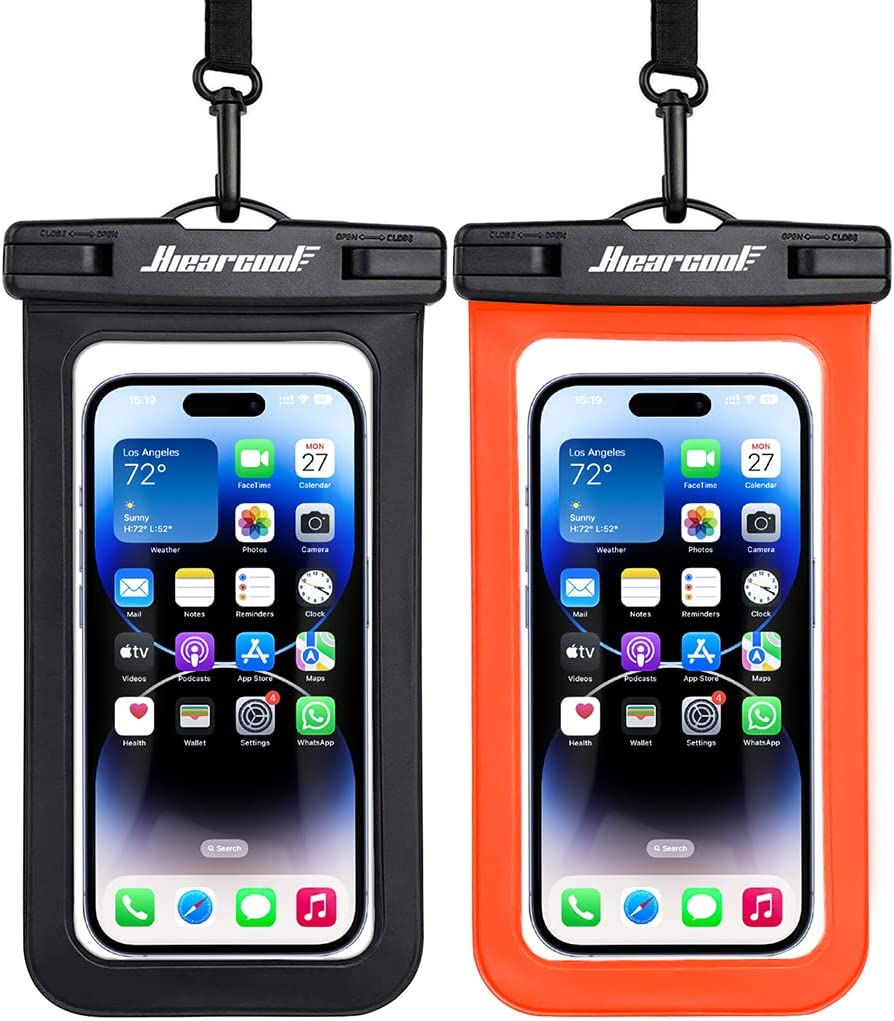Thumbnail: Hiearcool Universal Waterproof Phone Pouch, Waterproof Phone Case Compatible fo