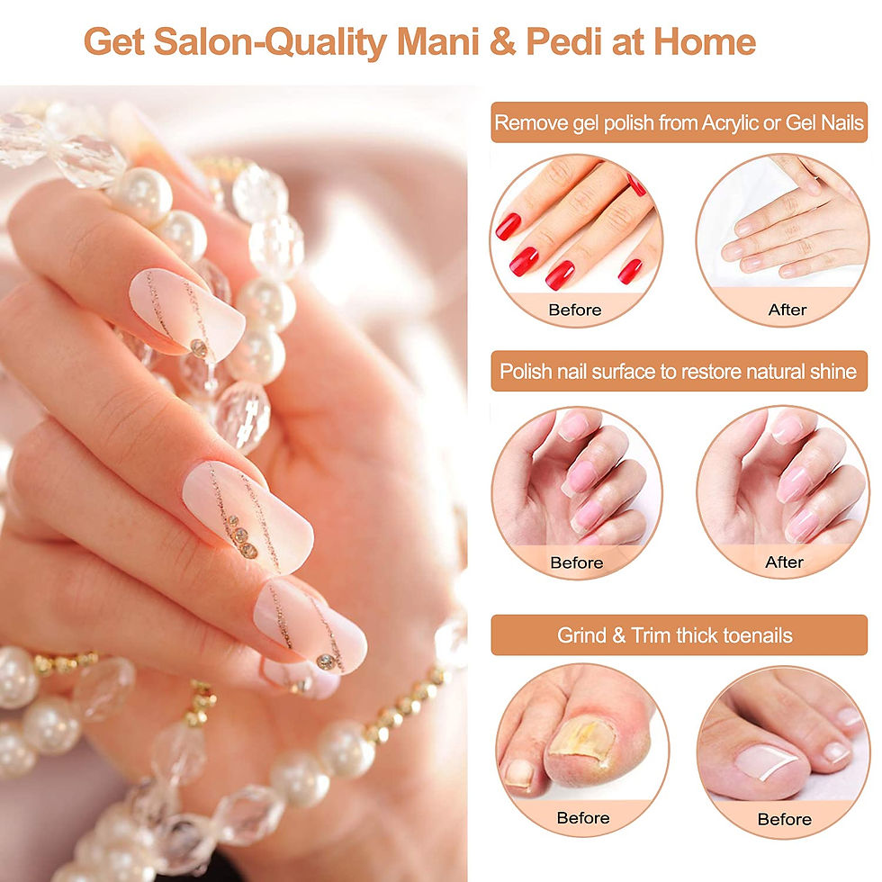 Thumbnail: Professional Electric Manicure & Pedicure Set - Corded 24000 RPM Electric Nail 