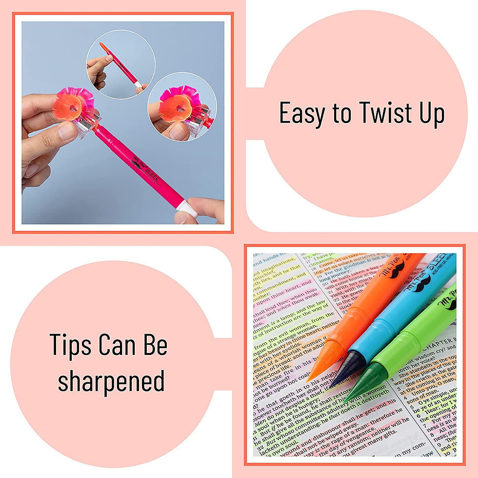 Thumbnail: Mr. Pen No Bleed Gel Highlighter, Bible Highlighters, Assorted Colors, Pack of 8