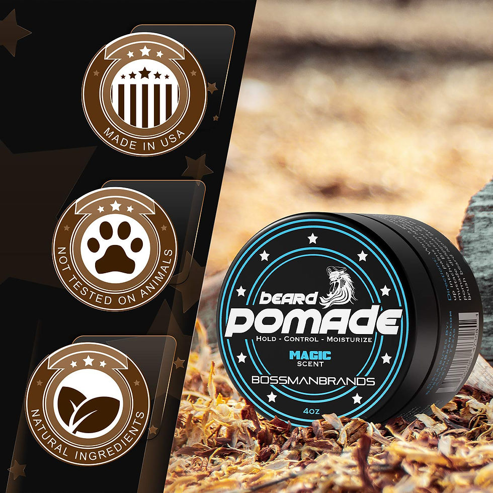 Thumbnail: Bossman Hair & Beard Pomade - Moisturizing with Longer Hold and Control - Men's