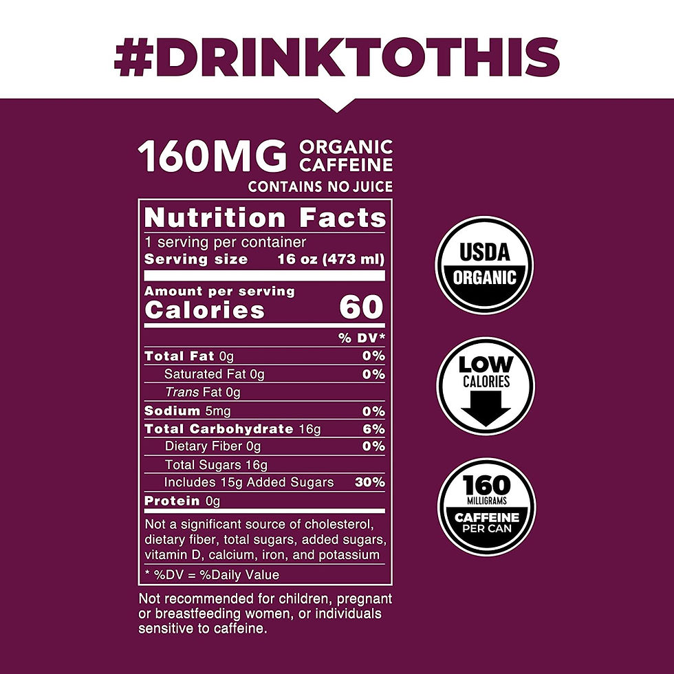 Thumbnail: CLEAN Cause Low Calorie Blackberry USDA Organic Sparkling Yerba Mate Tea (16oz 