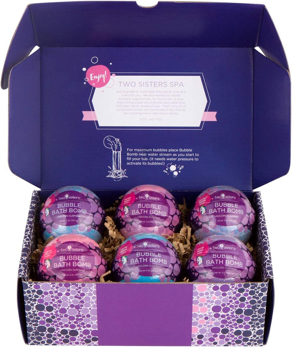 Thumbnail: Two Sisters Spa Bubble Bombs Unicorn Surprise Set | Bath Bombs for Kids with To