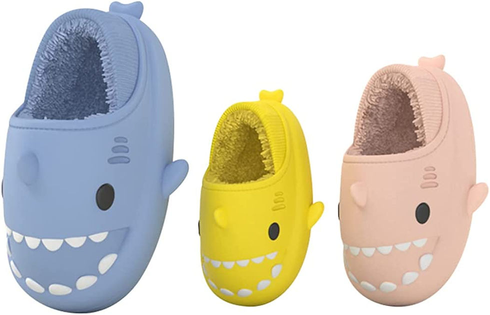 Thumbnail: HUAZUMEI Cute Cartoon Shark Sandals,Toddler Little Kids Slides Sandals, Kid Sum