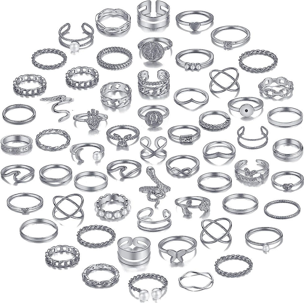Thumbnail: 68 Pcs Gold Knuckle Rings Set for Women Girls, Stackable Rings Boho Joint Finge