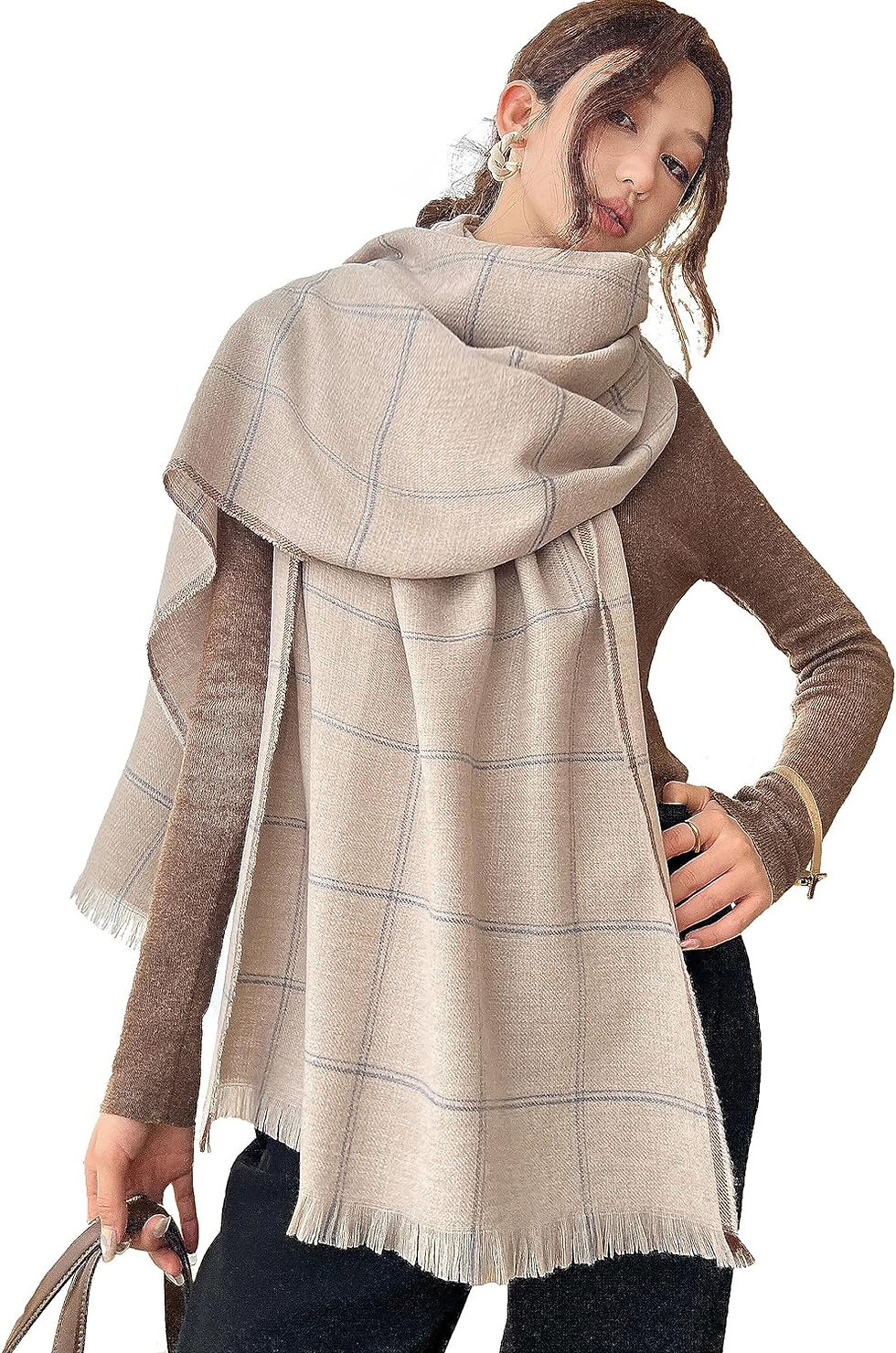Thumbnail: Large Pashmina Shawls & Wraps for Women Extra Long Soft Cashmere Feel Throw Wom