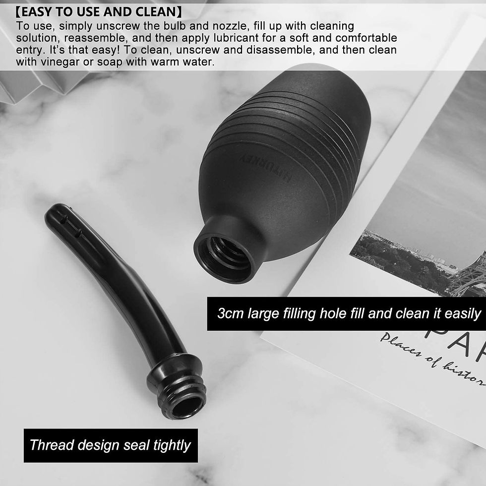 Thumbnail: 10 oz Enema Bulb Kit with Storage Bag- Anal or Vaginal Silicone Douche for Men 