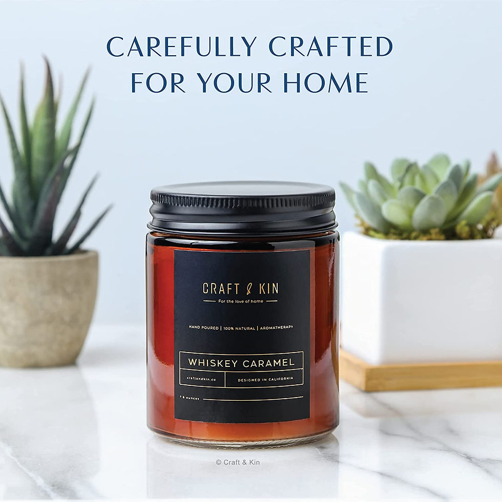 Thumbnail: Premium Whiskey Caramel, Scented Candles for Men | All Natural Candles, Candles