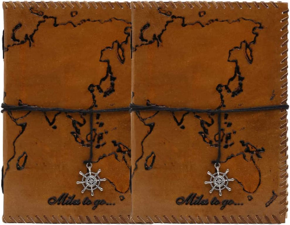 Thumbnail: NAQSH Handmade Unlined Leather Journal - Vintage Writing Journal For Men And Wo