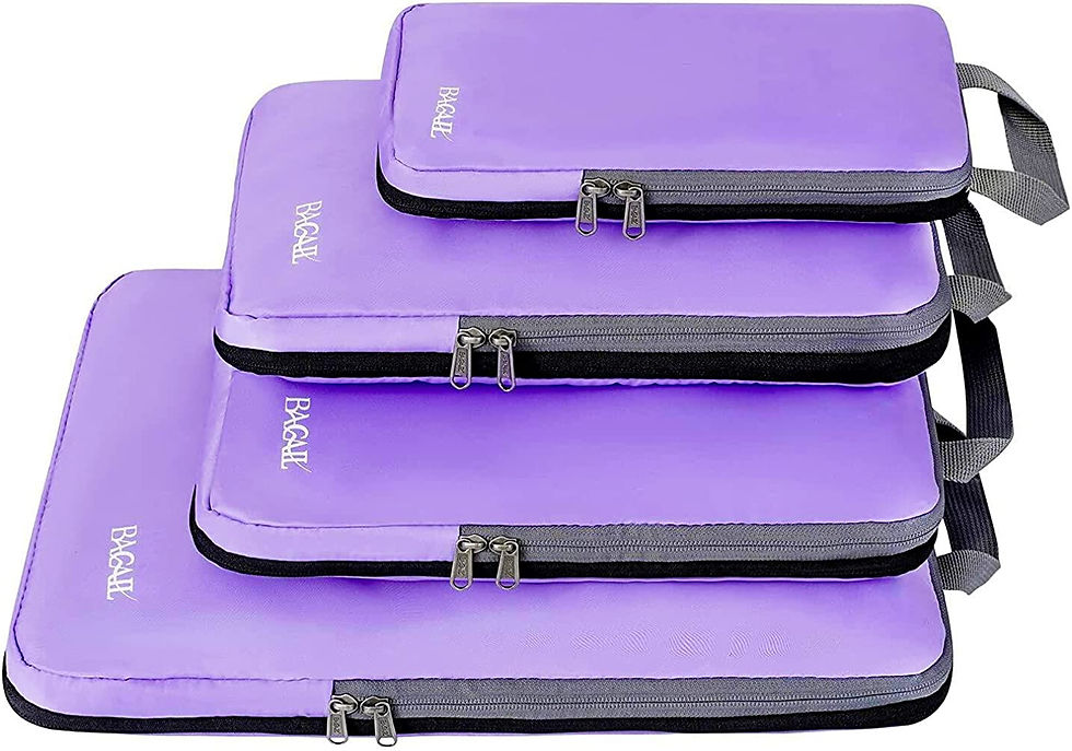 Thumbnail: BAGAIL 4 Set/5 Set/6 Set Compression Packing Cubes Travel Accessories Expandabl