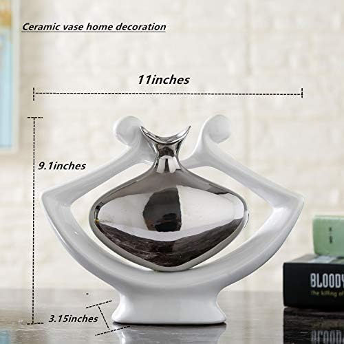 Thumbnail: Anding Ceramic Vase Statue Silver Vase White Vase Home Decoration Pottery Decor