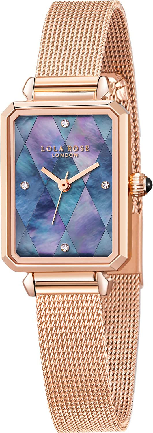 Thumbnail: Lola Rose Classic Women's Watch with Gemstone Inspiration, Ladies Rose Gold Sta