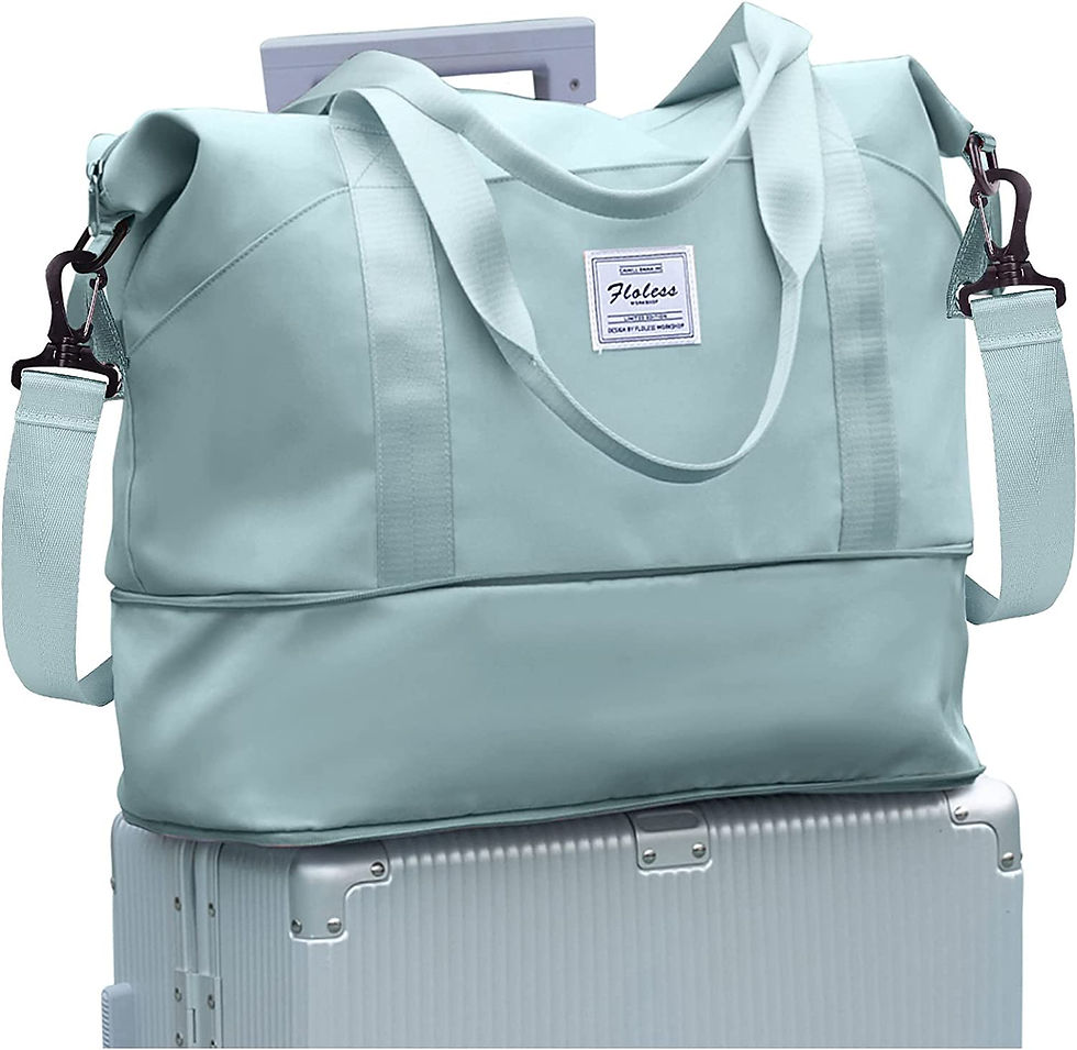 Thumbnail: Large Travel Tote Bag, Waterproof Expandable Duffel Gym Tote Bag,Weekender Carr