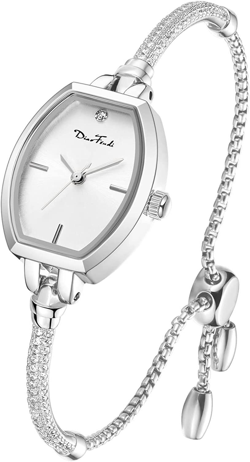 Thumbnail: Petite Bracelet Watch for Women, Diamond Dress Analog Watch Waterproof