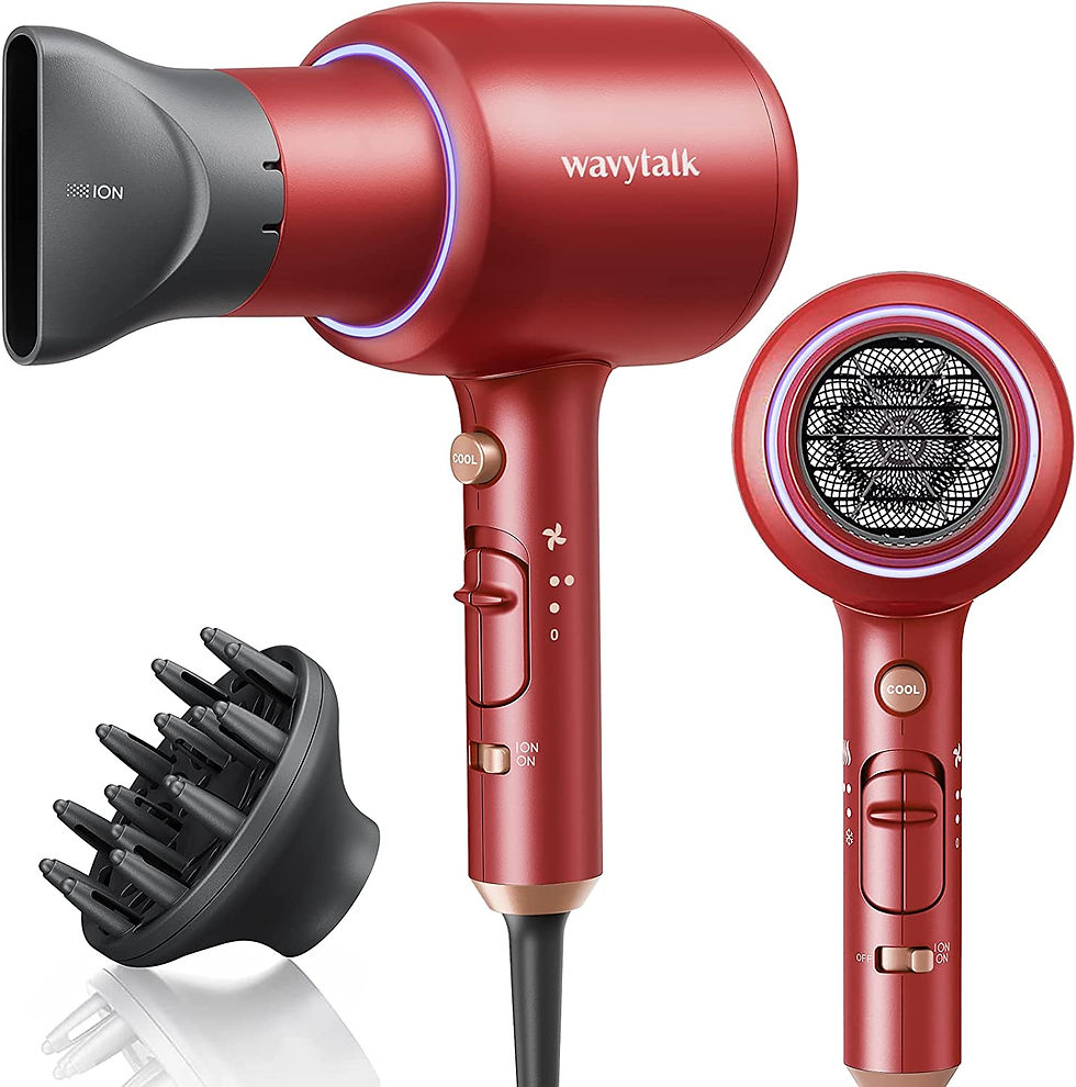 Thumbnail: Wavytalk 1875W Hair Dryer with Diffuser Professional Blow Dryer Hair Dryer for 