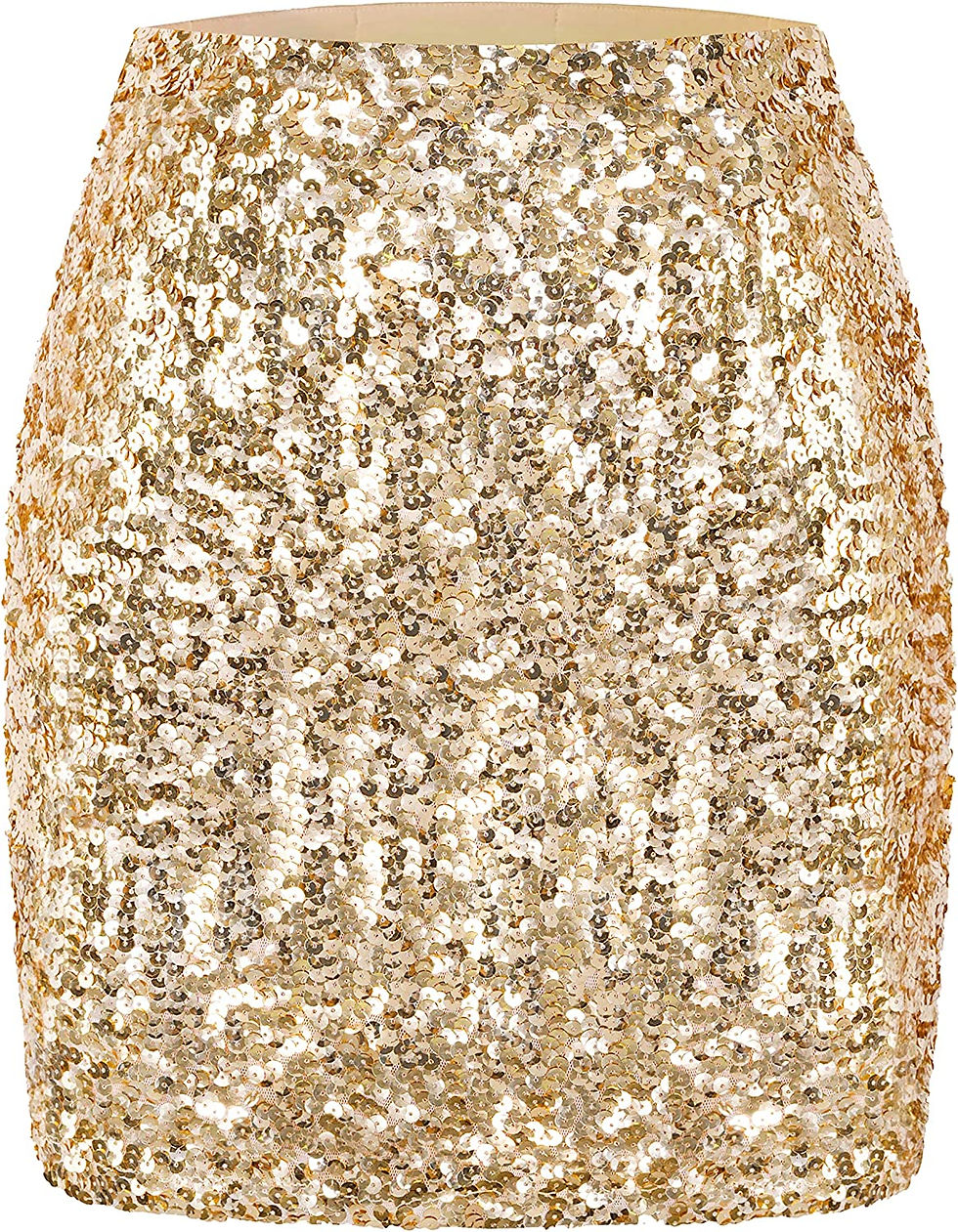 Thumbnail: MANER Women's Sequin Skirt Sparkle Stretchy Bodycon Mini Skirts Night Out Party