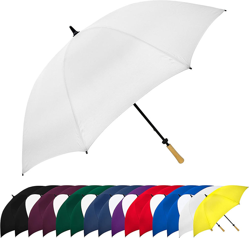 Thumbnail: StrombergBrand Hole In One Golf Umbrella White Large Golf Umbrella For Men And 