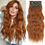 Thumbnail: KooKaStyle Clip in Long Wavy Synthetic Hair Extension 20 Inch 4PCS Balayage Dar
