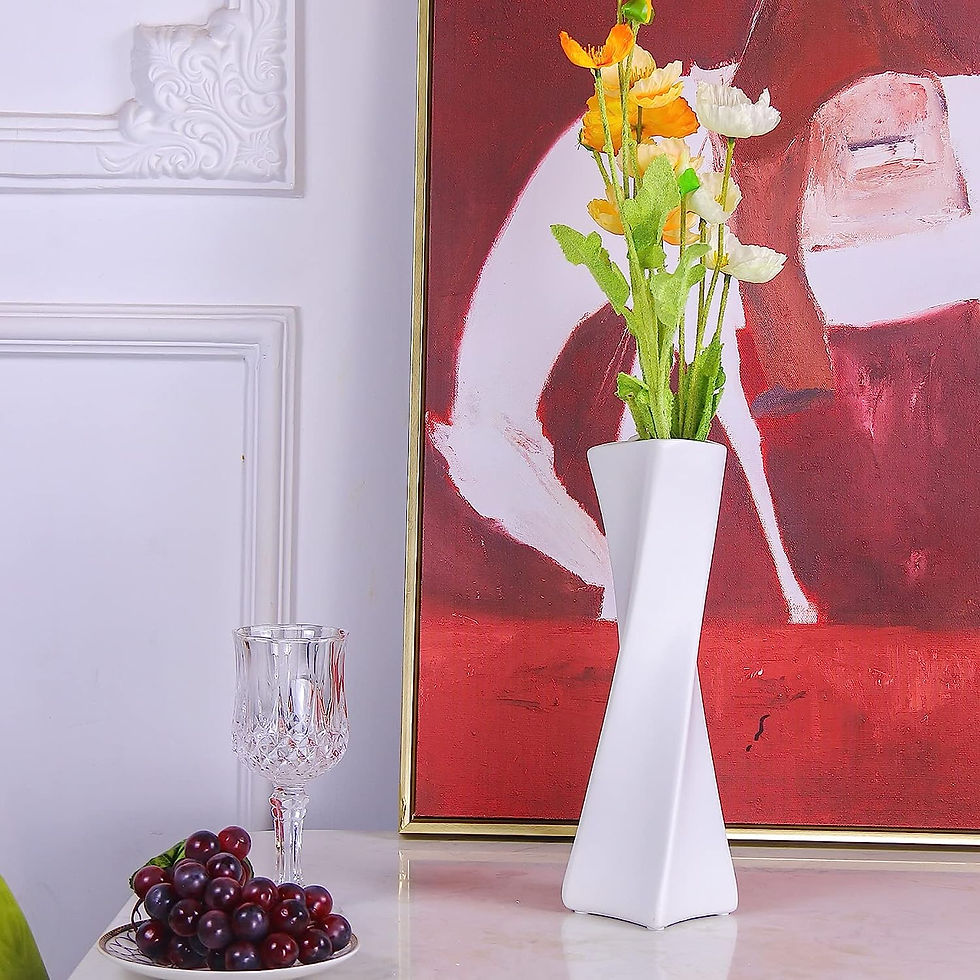 Thumbnail: Ceramic Vase, Small Flower Vase Home Decor, Modern Farmhouse Decorative Vase, D