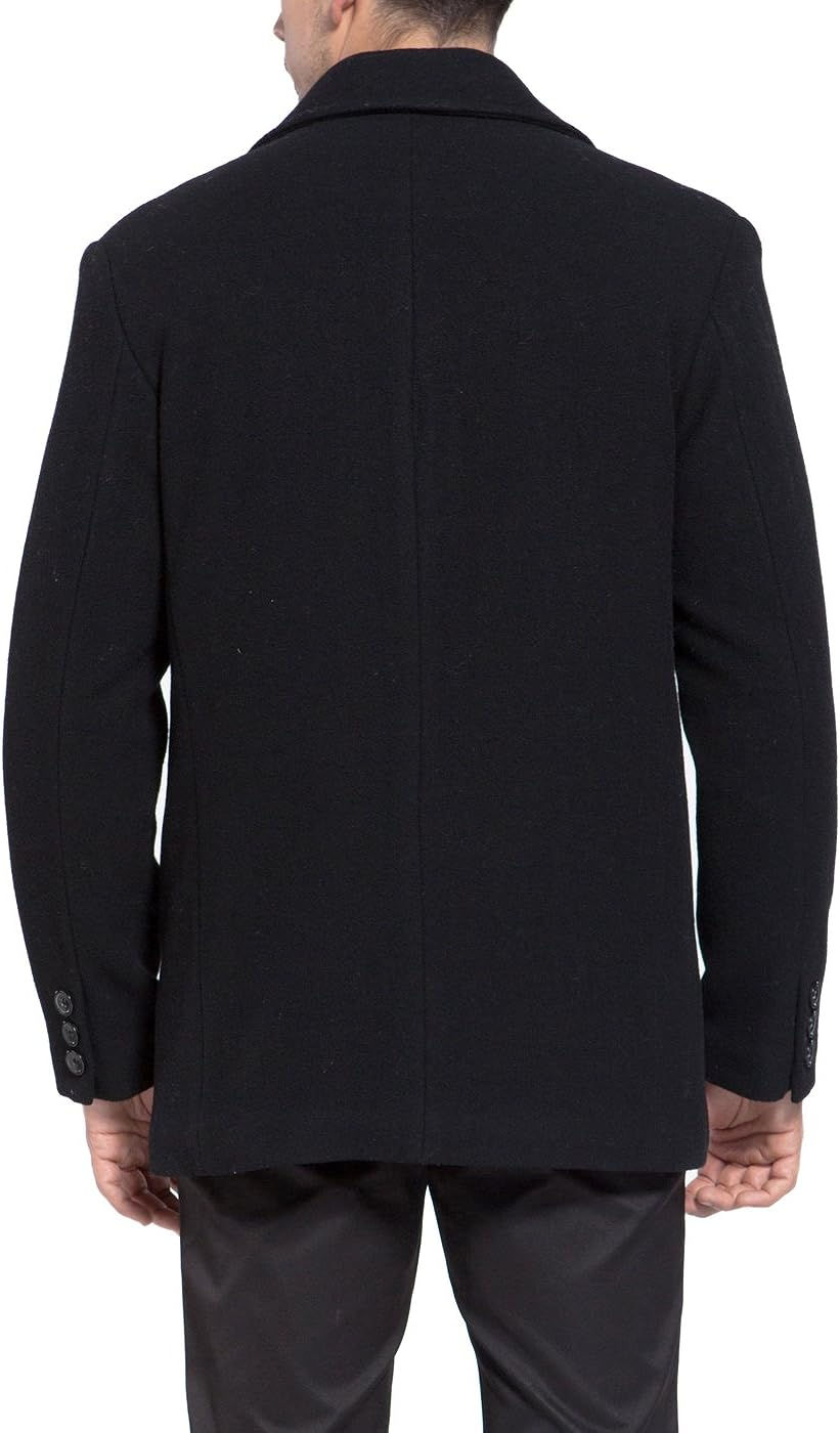 Thumbnail: BGSD Men Mark Classic Wool Blend Pea Coat - Regular Big & Tall and Short