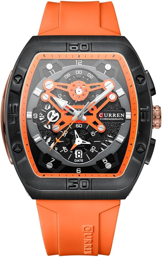 Thumbnail: FANMIS Mens Bling Punk Diamond Watches Fashion Crystal Dress Quartz Analog Watc