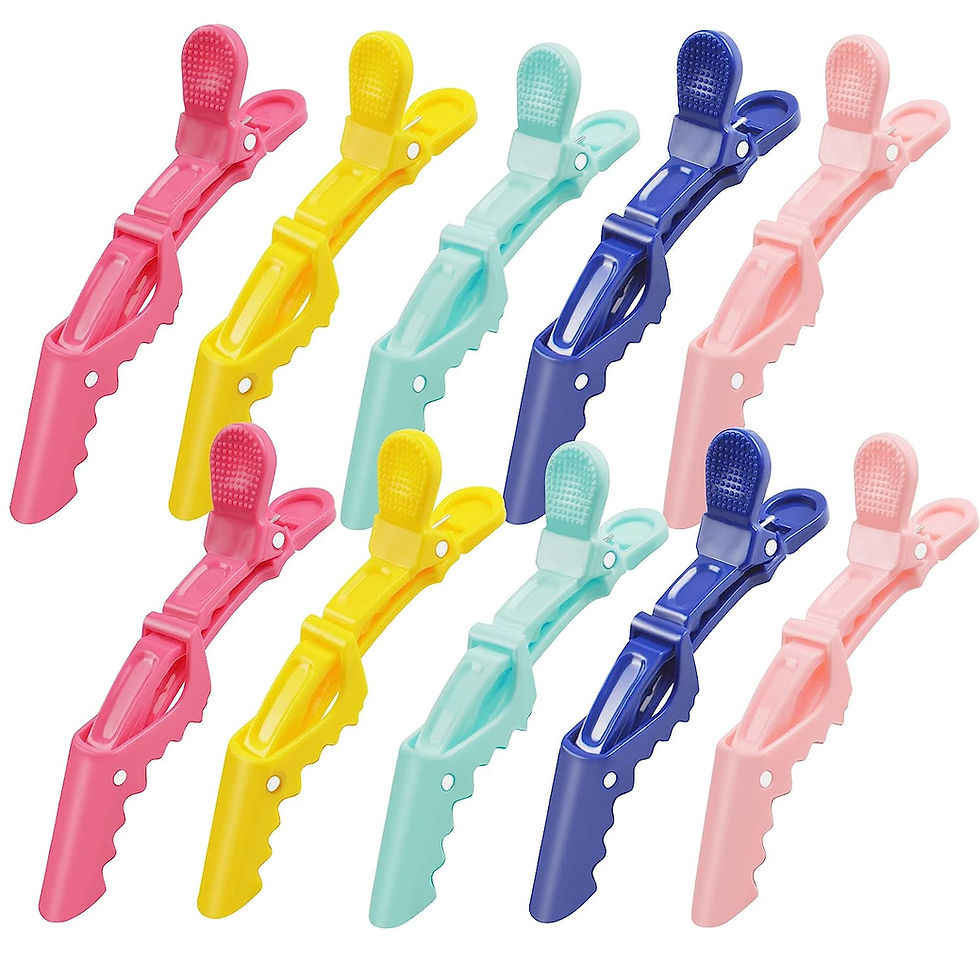 Thumbnail: AMMON 10 Pcs Black Hair Clips Alligator Hair Clips Salon Hairclip for Styling S