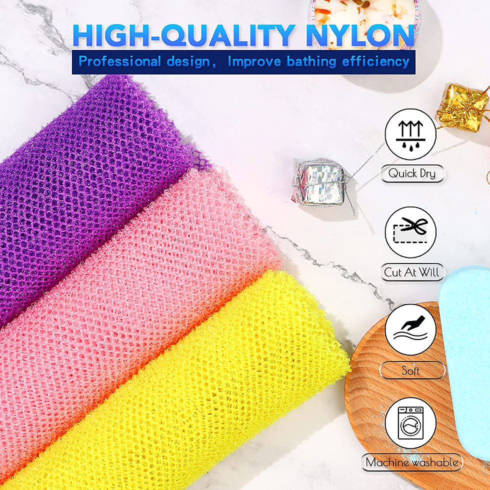 Thumbnail: 3 Pieces African Bath Sponge African Net Long Net Bath Sponge Exfoliating Showe