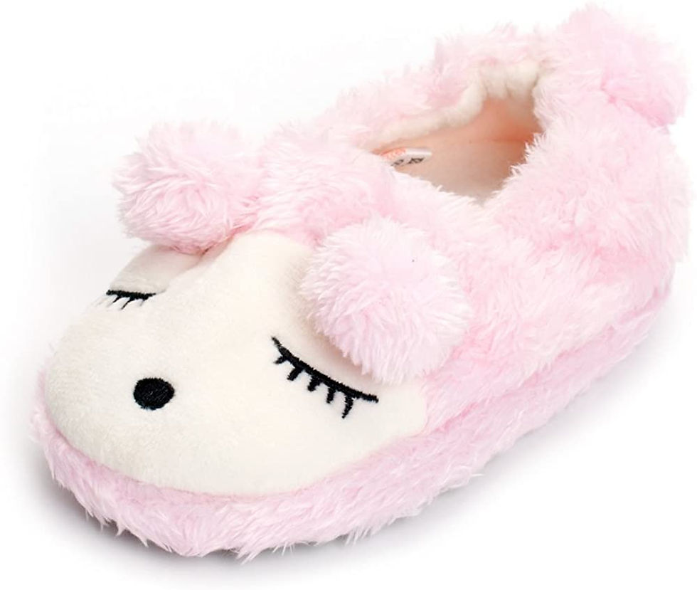 Thumbnail: ESTAMICO Toddler Girls' Bunny Slipper Cartoon Rabbit Warm Winter House Shoes