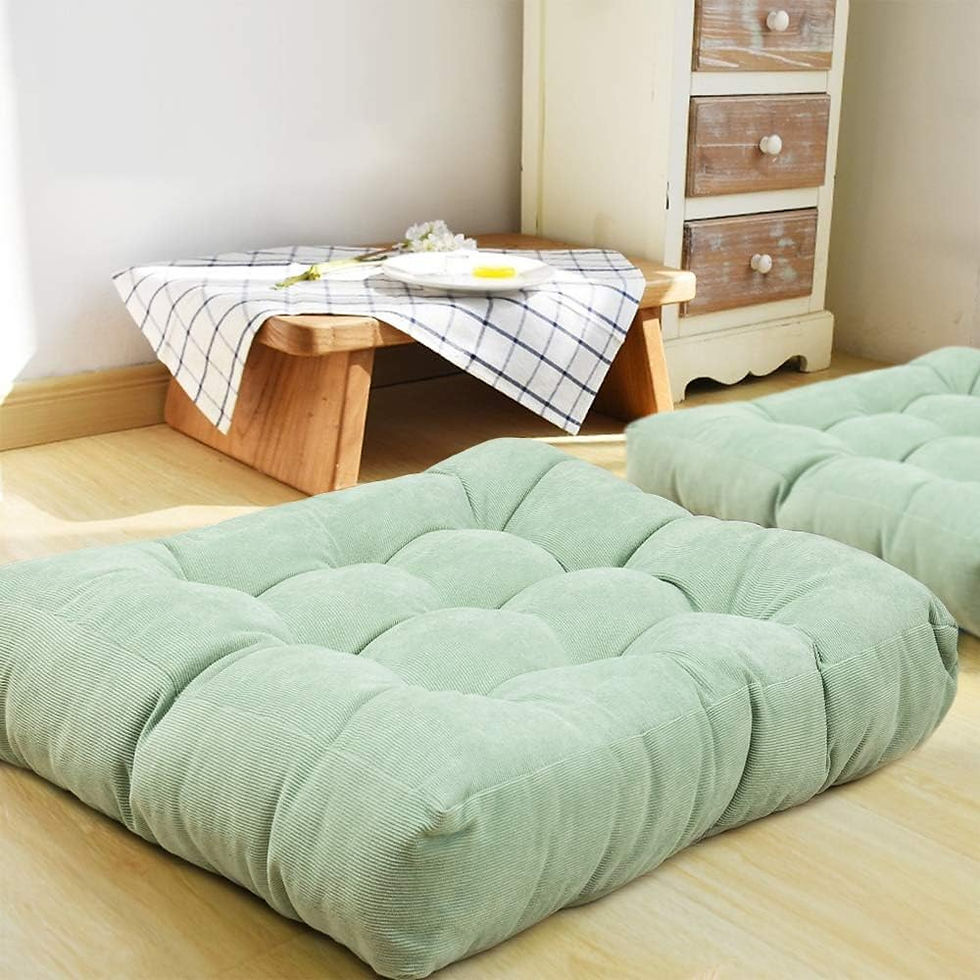 Thumbnail: HIGOGOGO Floor Pillow, Square Meditation Pillow for Seating on Floor Solid Thic
