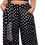 Thumbnail: Women's Plus Size 2 Piece Outfit Sexy Printed Belted Crop Top Wide Leg Pants Se