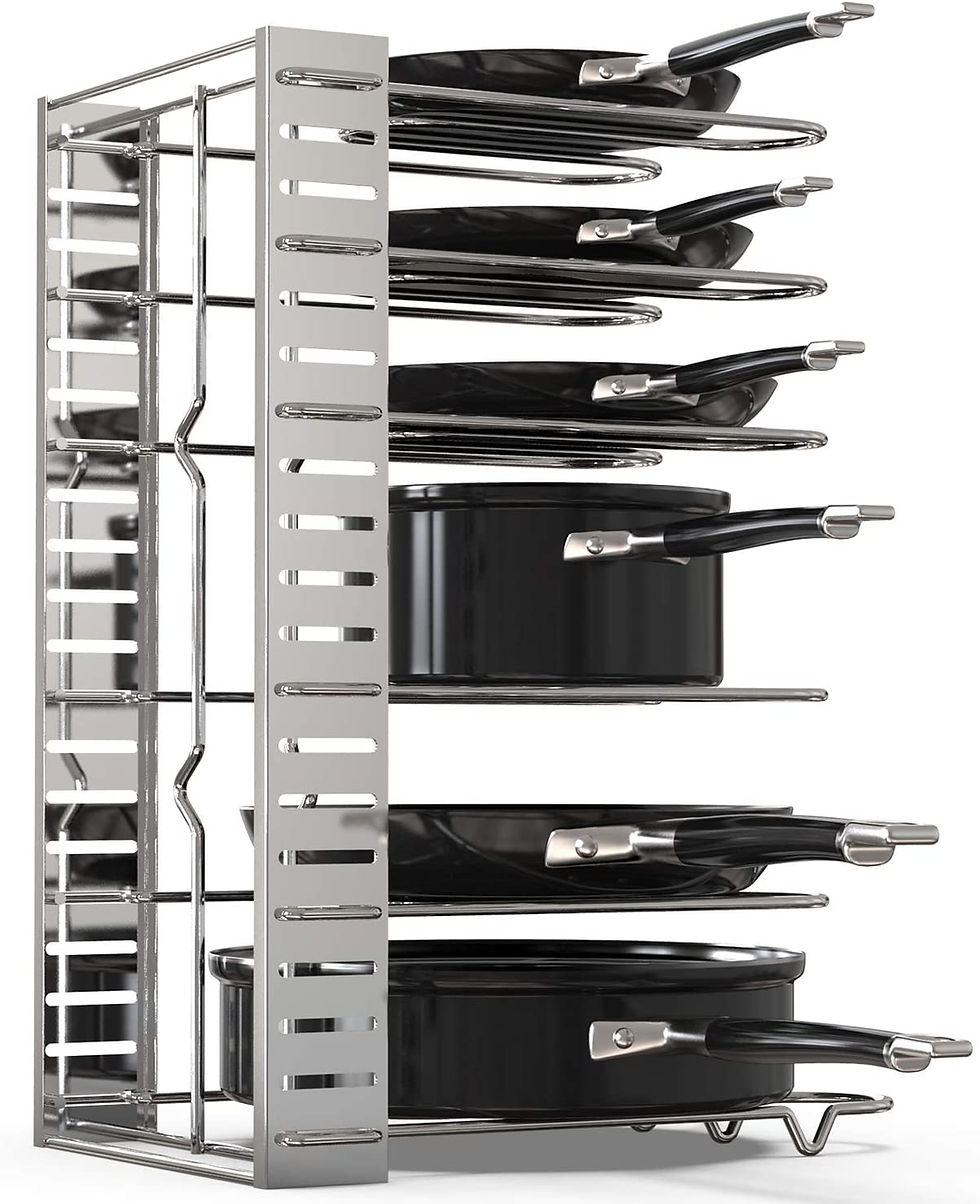 Thumbnail: GeekDigg Pot Rack Organizer, Adjustable Height and Position Pots and Pan Rack, 