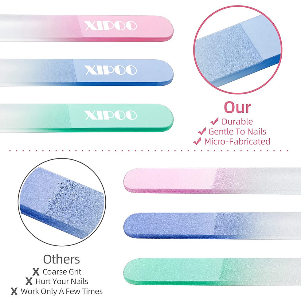Thumbnail: Glass Nail File 3 Pack, Nail File, Glass Nail File with Case, Double Sided Etch