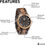 Thumbnail: treehut Wooden Watch for Men with Adjustable Band and Stainless Steel Clasp –