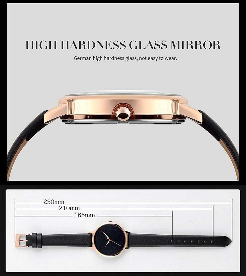 Thumbnail: TONSHEN Fashion Quartz Watches for Women Lady Girl, Starry Sky Dial Casual Anal