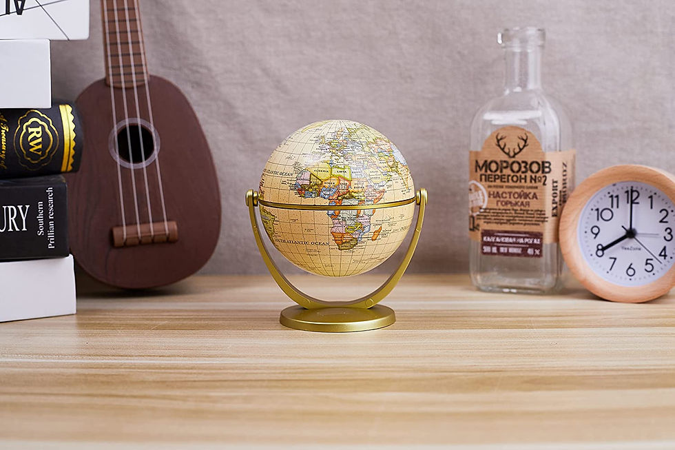 Thumbnail: Annova Mini Antique Globe 4-inch / 10 cm - Swivels in All Directions Educationa