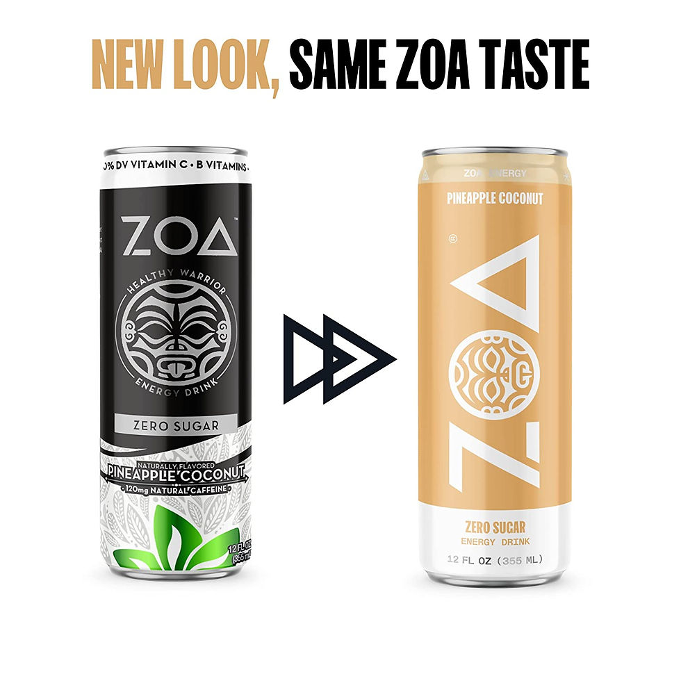 Thumbnail: ZOA Zero Sugar Energy Drinks, Pineapple Coconut - Healthy B & C Vitamins, 160mg