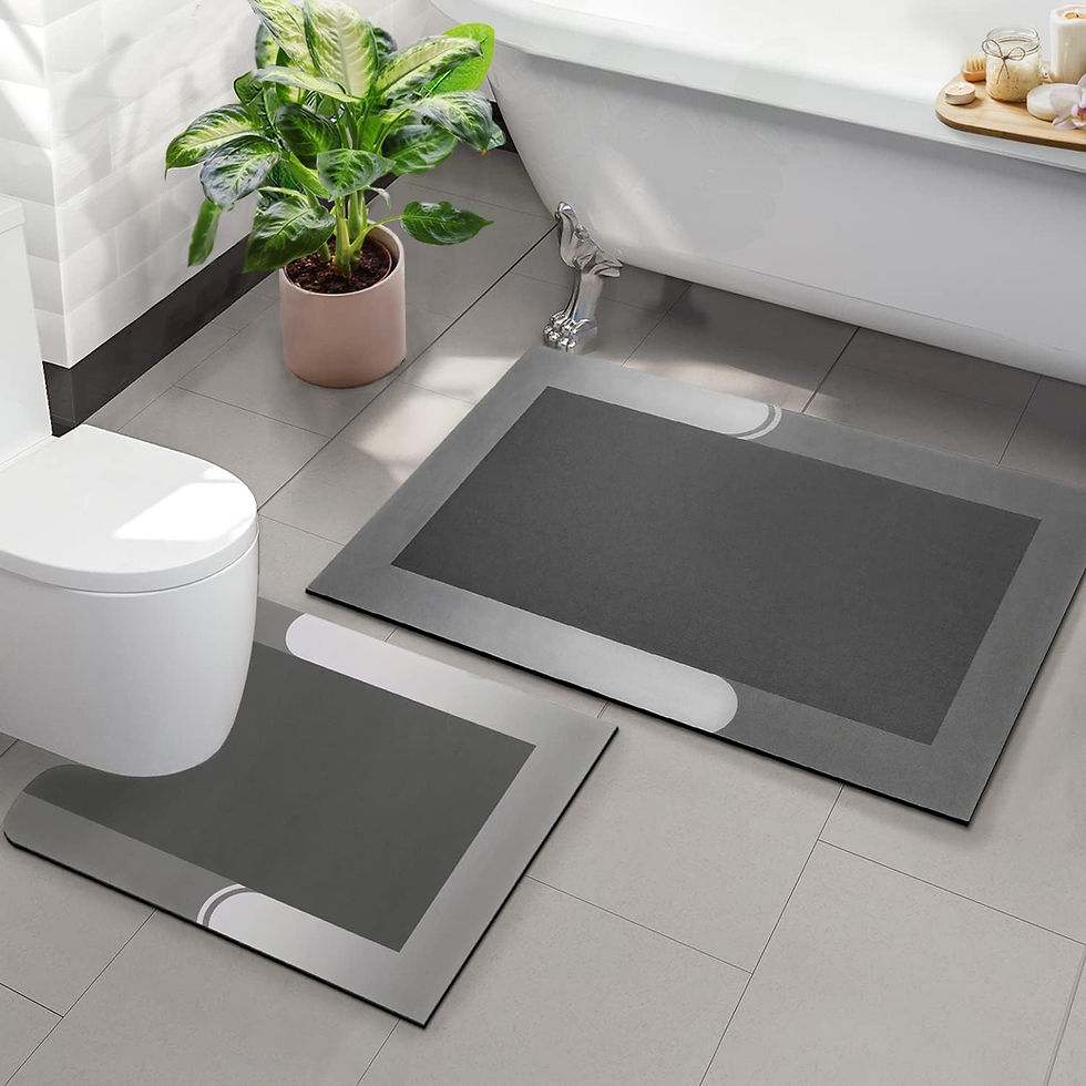 Thumbnail: Kmson 2 Piece Bath Mat Set Bathroom Rugs, Napa Skin Non Slip Ultra Soft and Sup