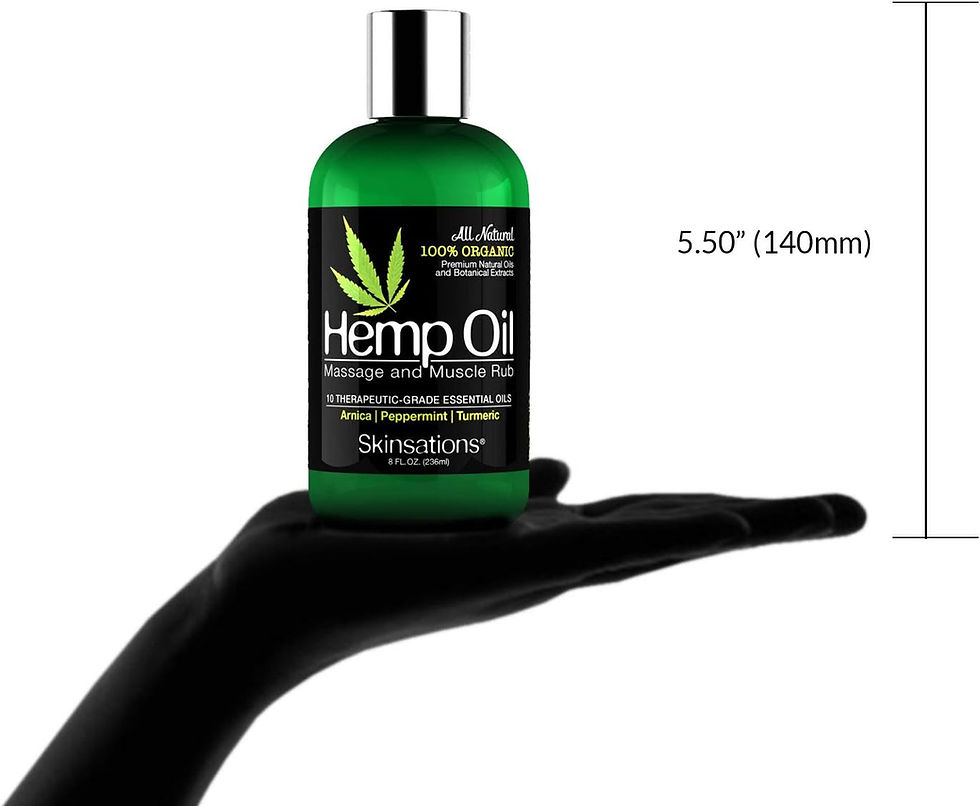 Thumbnail: Skinsations – Hemp Massage Oil & Sore Muscle Rub | 100% Organic, 10 Essential