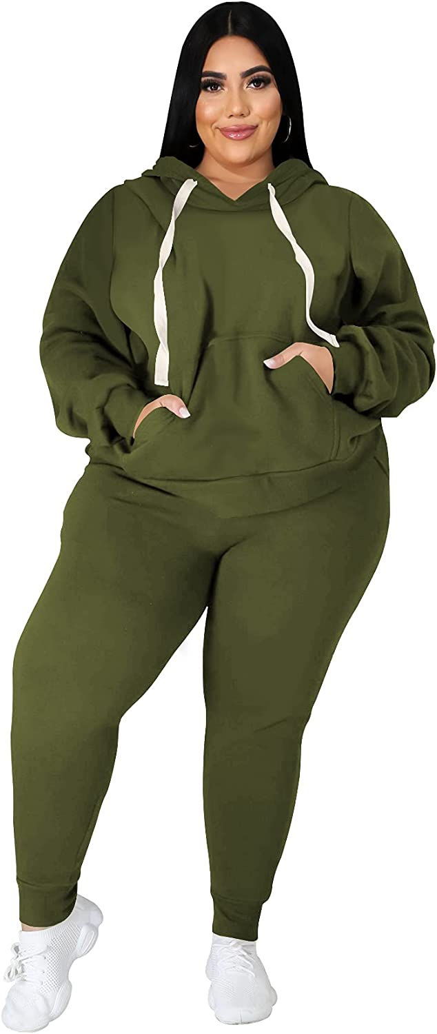 Thumbnail: Tycorwd Women's Plus Size Two Piece Outfits Sweatsuits Sets Long Sleeve Loungew
