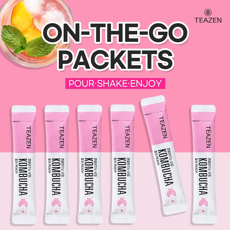 Thumbnail: Teazen Kombucha Tea, Zero Sugar, Sparkling Fermented Powdered Mix Beverage from