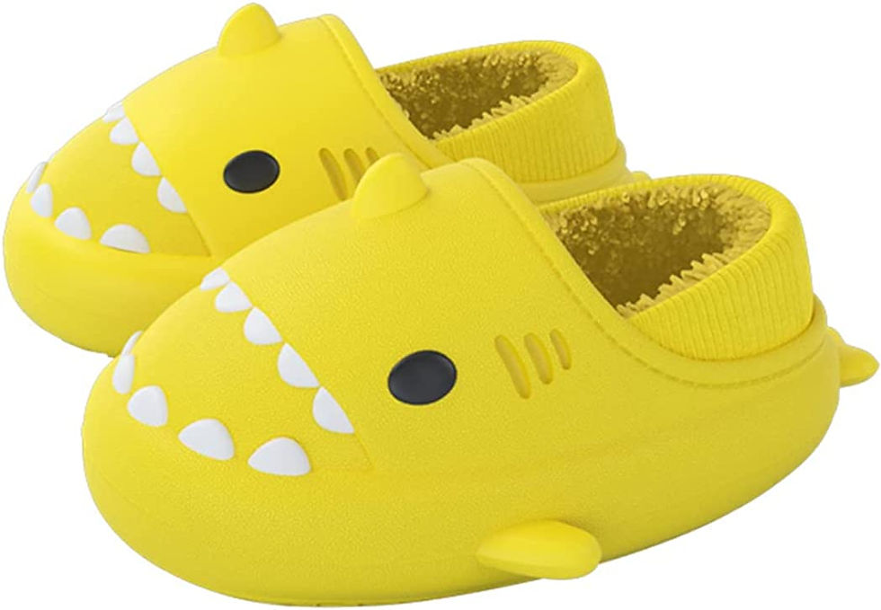 Thumbnail: HUAZUMEI Cute Cartoon Shark Sandals,Toddler Little Kids Slides Sandals, Kid Sum