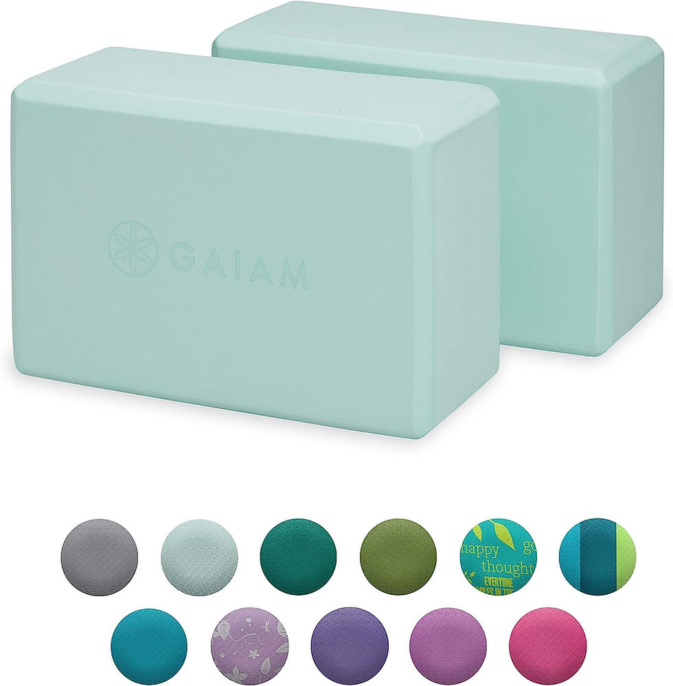 Thumbnail: Gaiam Yoga Block - Supportive Latex-Free EVA Foam Soft Non-Slip Surface for Yog