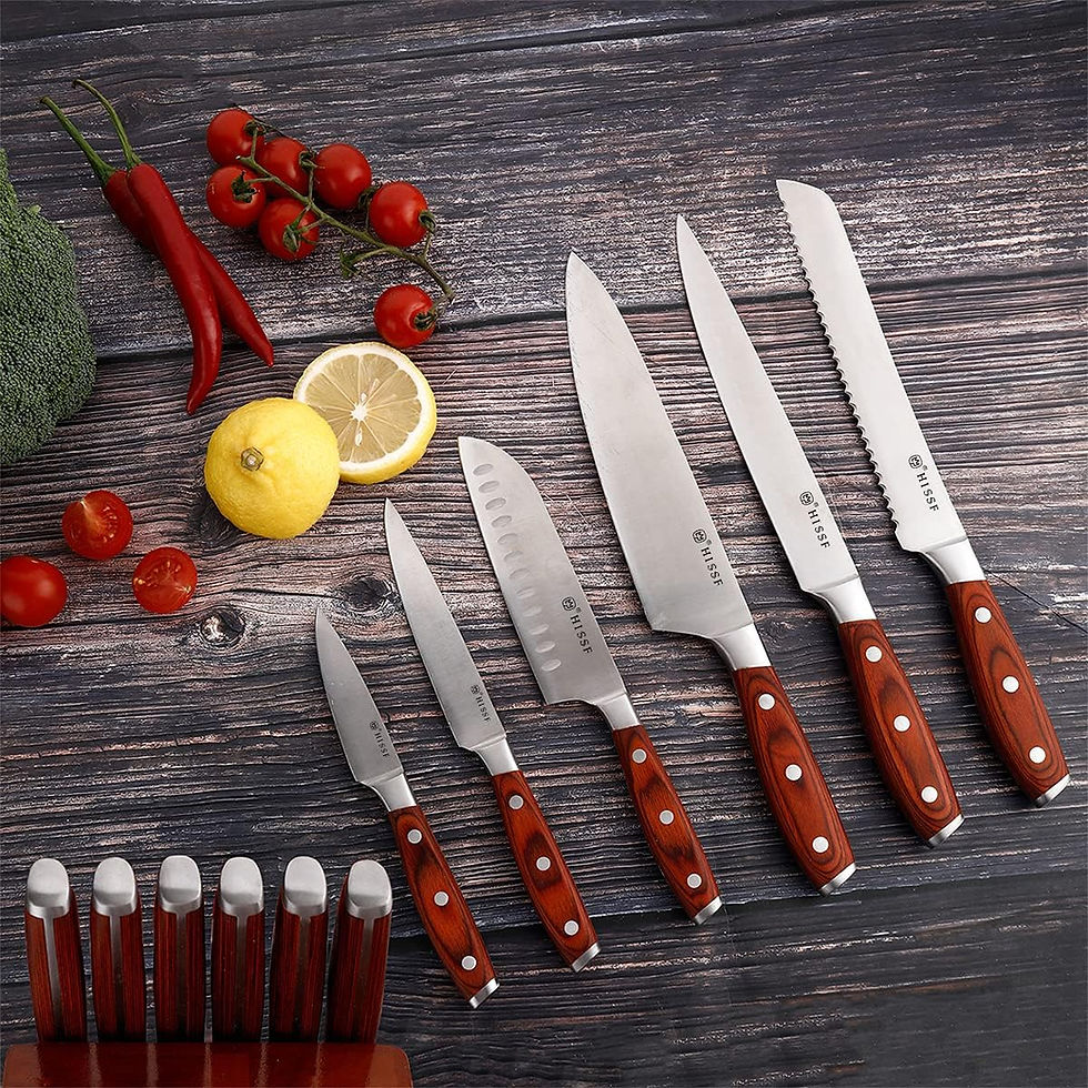 Thumbnail: HISSF Japanese Knife Set 18 Piece German High Carbon Stainless Steel Kitchen Kn
