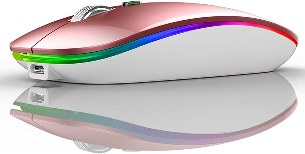 Thumbnail: Uiosmuph LED Wireless Mouse, G12 Slim Rechargeable Wireless Silent Mouse, 2.4G 