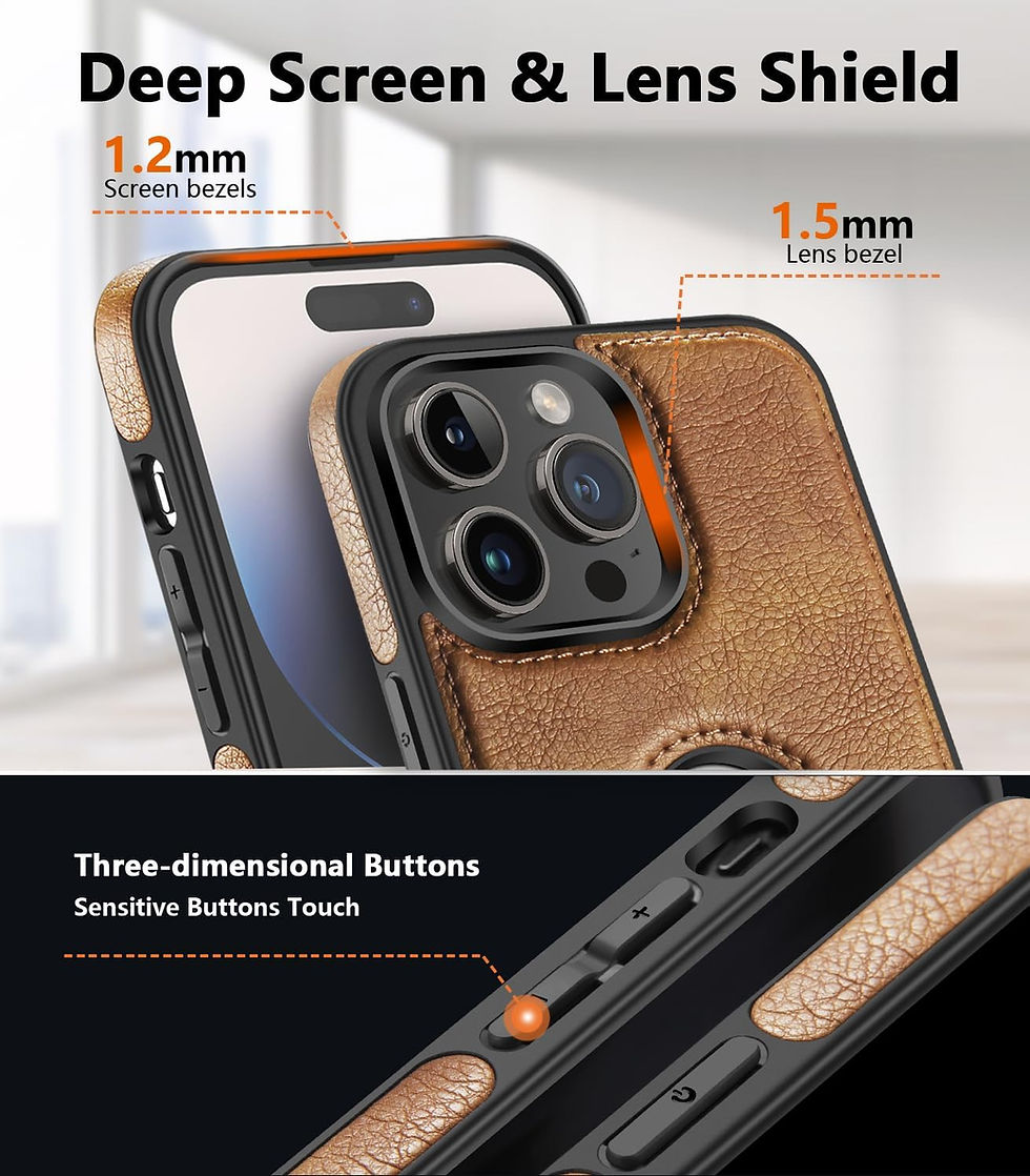Thumbnail: WTCASE Magnetic for iPhone 15 Pro Leather Case,Built-in Invisible Stand [Compat