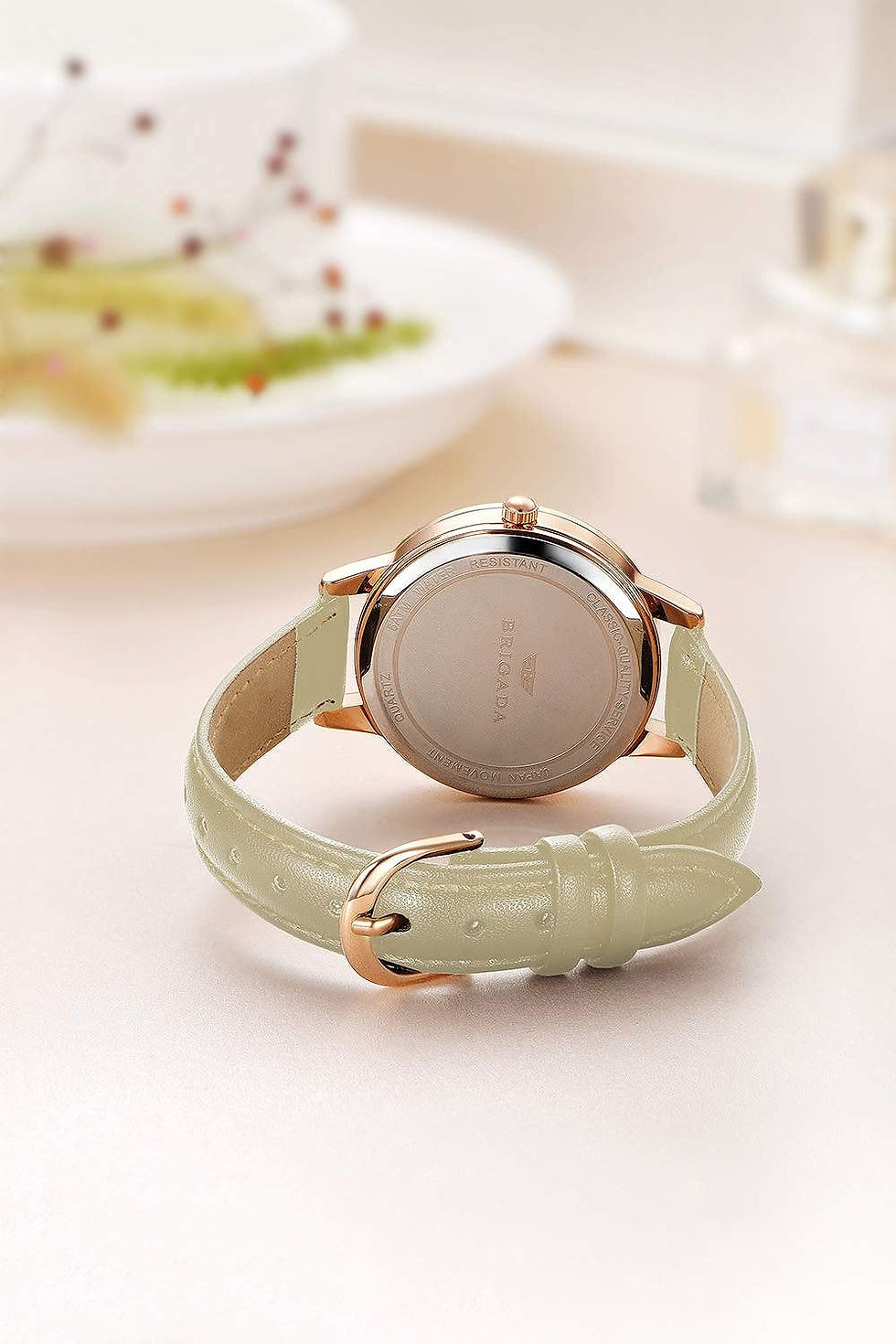 Thumbnail: BRIGADA Women's Watch Elegant Watch for Women Leather Band Ladies Watch for Wom
