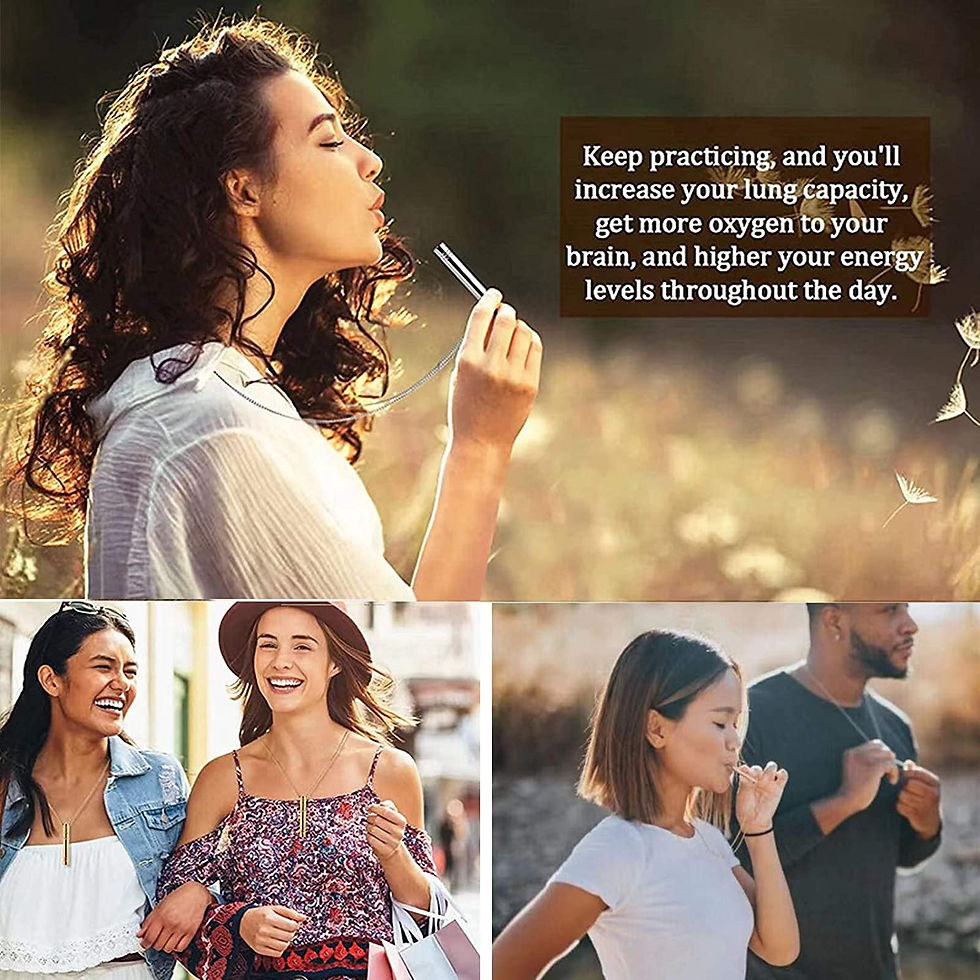 Thumbnail: Stainless Steel Mindful Breathing Necklace, Anxiety Relief Items,Anxiety Neckla